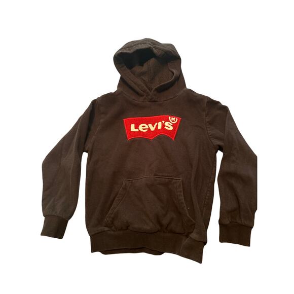 GUC Levi's Kid's Black Hoodie Pocket Long Sleeve Size 7 - Picture 1 of 4